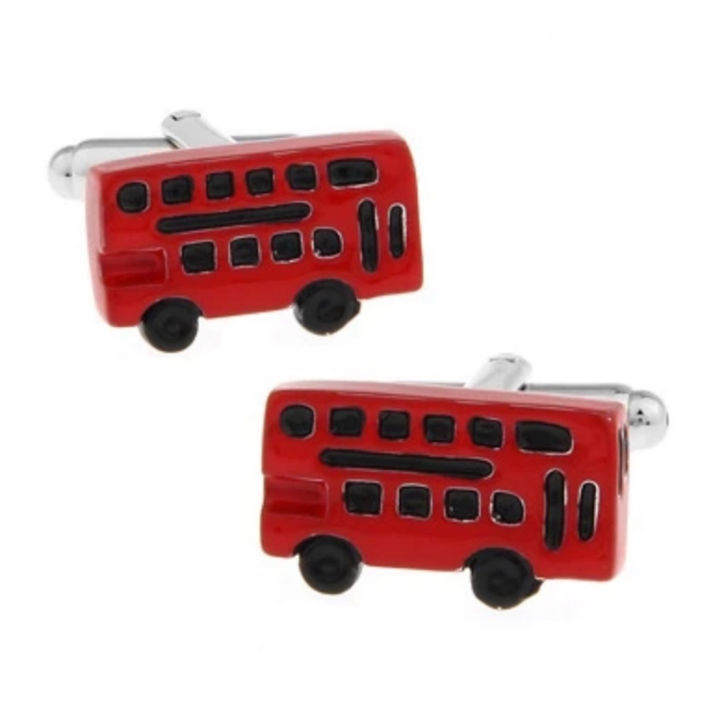 Iconic London Red Double Decker Bus Cufflinks